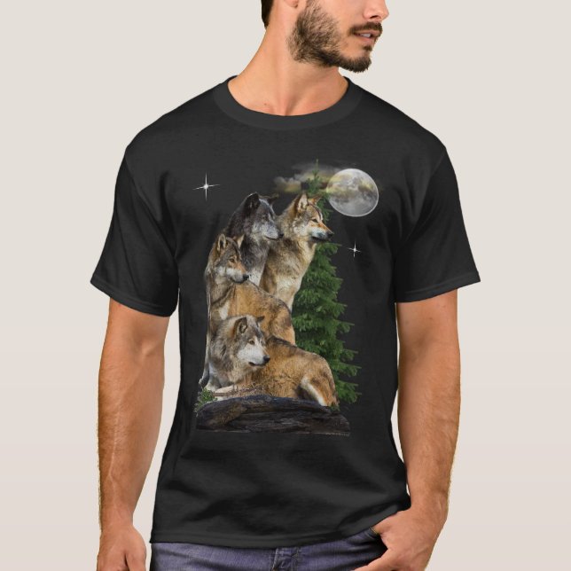 Camiseta lobo y luna (Anverso)