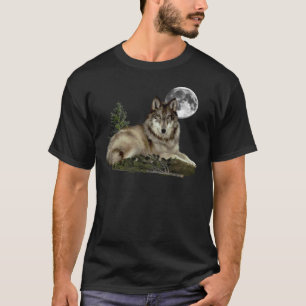 Camiseta lobo y luna