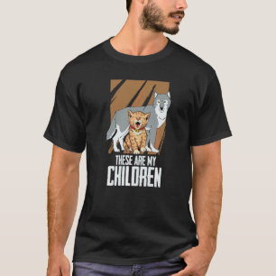 Camiseta Lobo Y Un Gato Animal Salvaje Lobos Estos Son Mis