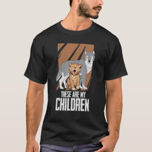 Camiseta Lobo Y Un Gato Lobos De Animales Salvajes Estos So