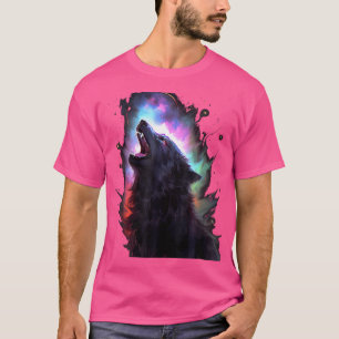 Camiseta Lobos Alborotando En Moon Wolf Wild Animal
