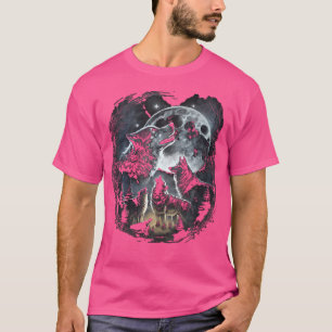 Camiseta Lobos Alborotando En Moon Wolf Wild Animal