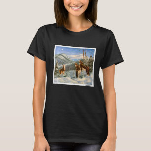 Camiseta Lobos Amortiguando A Animales De La Pintura De Ace
