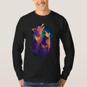 Camiseta Lobos Aulladores Fenomenales Manada de Lobos Retro