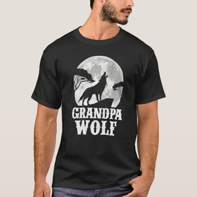 Camiseta Lobos De Hombres Aclamando En La Luna Fath De Lobo (Anverso)