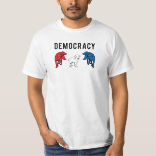 Camiseta Lobos de la democracia dos y un cordero