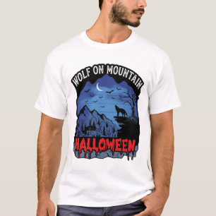 Camiseta Lobos de la montaña de Halloween Aullando Murciéla