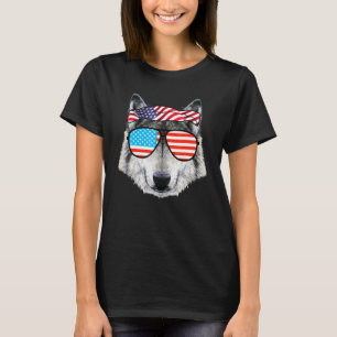Camiseta Lobos De Lobo De Gafas De Sol Estadounidenses 4 De