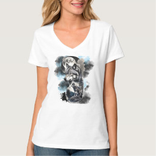Camiseta Lobos de luna oscura