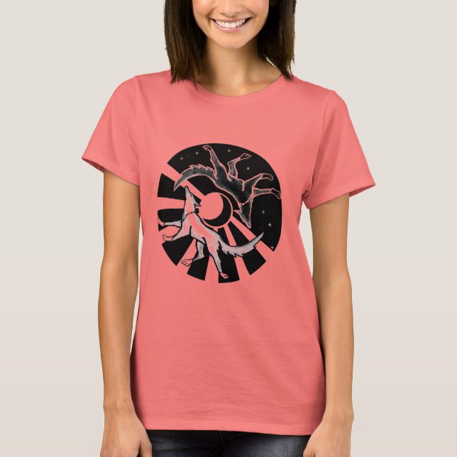 Camiseta Lobos de sol y luna (Anverso)
