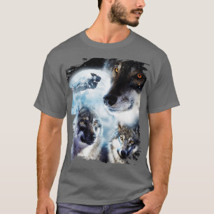 Camiseta Lobos del espacio 3 Tres Alumnos De Lobo De Nieve 