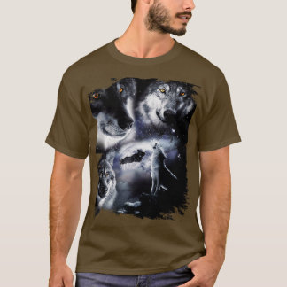 Camiseta Lobos del espacio 3 Tres Lobos De Nieve Auletados