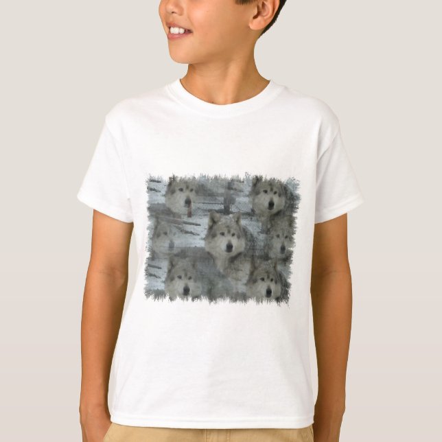 Camiseta Lobos en la sudadera salvaje (Anverso)