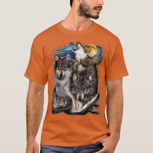 Camiseta Lobos en luna llena