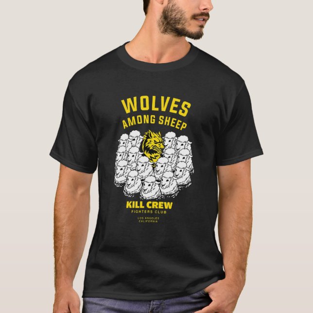 Camiseta Lobos entre ovejas no nací para ser oveja (Anverso)