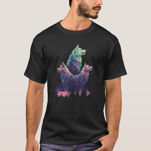 Camiseta Lobos Lobo Lobo Retorte Awesomen (Anverso)