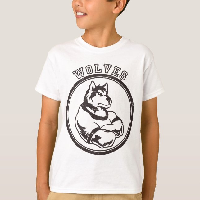 Camiseta Lobos o mascota del lobo (Anverso)