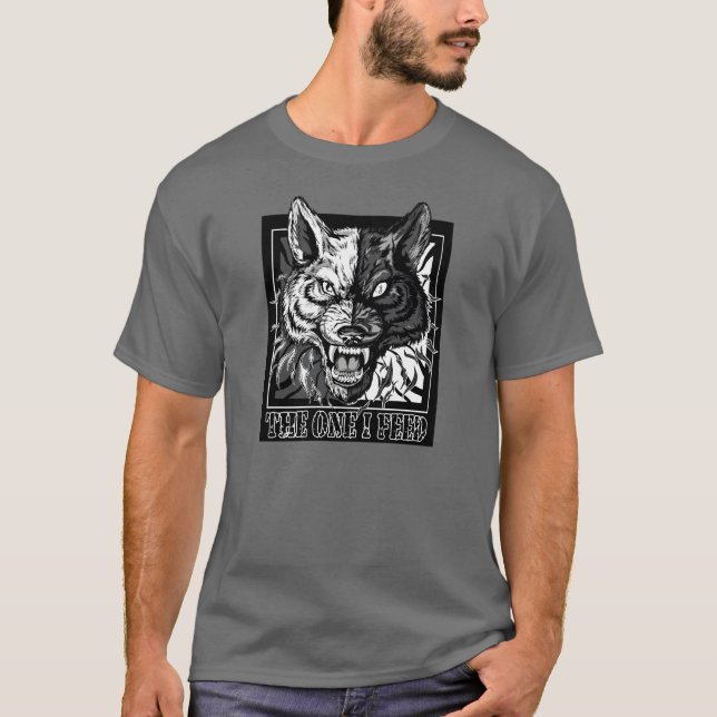 Camiseta Lobos que luchan (Anverso)