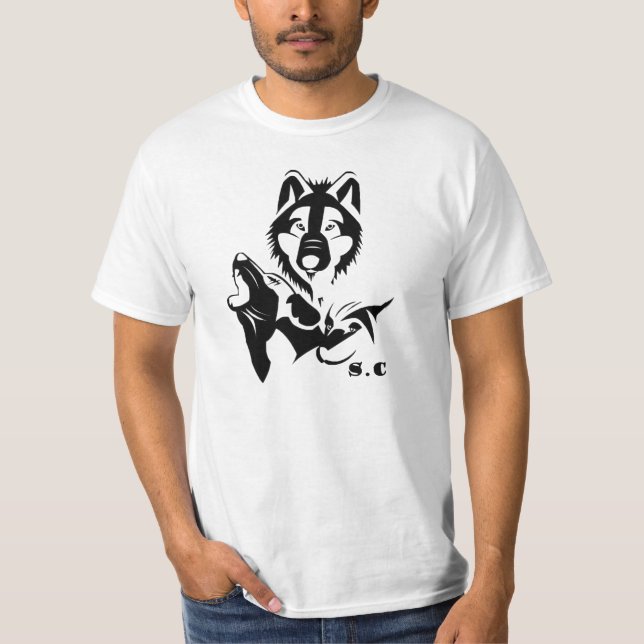 Camiseta Lobos tribales (Anverso)