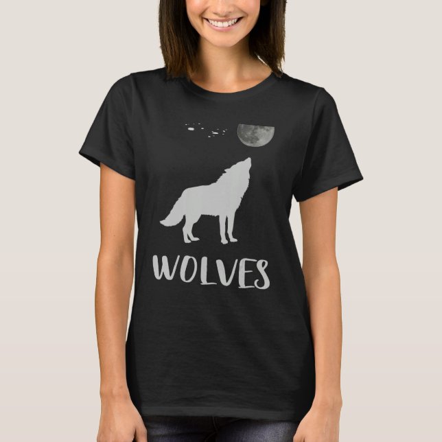 Camiseta Lobos tribales lobos animales Noches en la Luna Mu (Anverso)