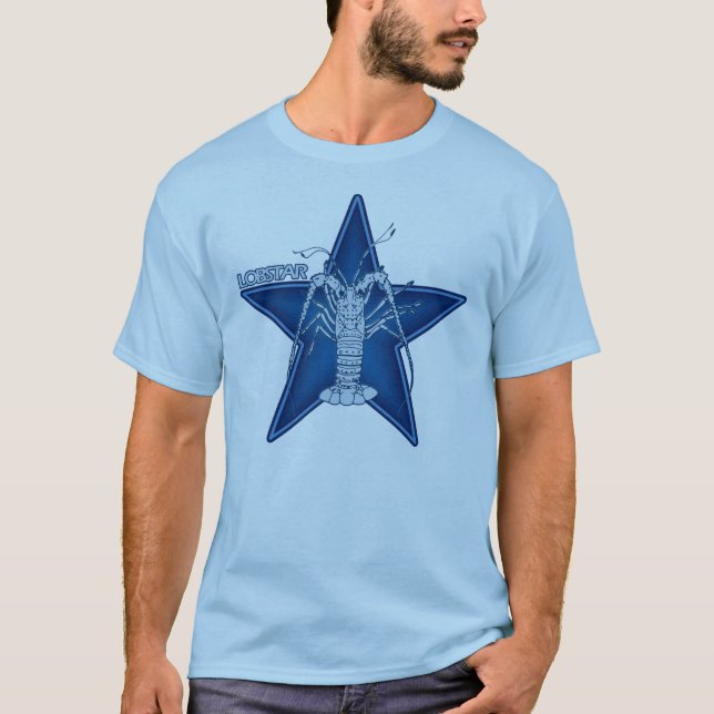 Camiseta Lobstar dos en azul (Anverso)