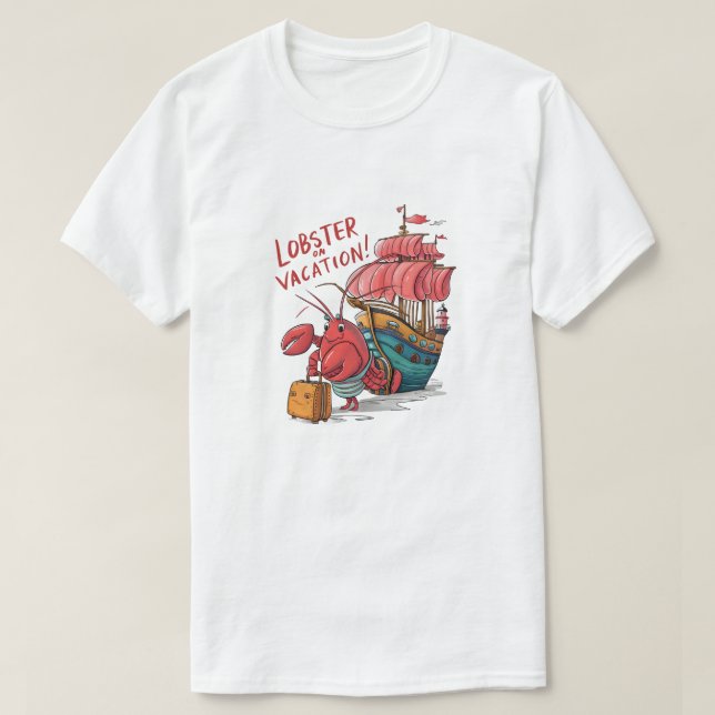 Camiseta Lobster en vacaciones (Diseño del anverso)
