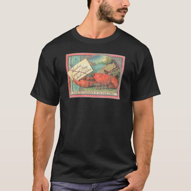 Camiseta Lobster en vivo - Etiqueta de taquilla de comida d (Anverso)