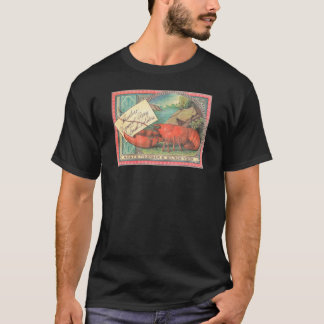 Camiseta Lobster en vivo - Etiqueta de taquilla de comida d