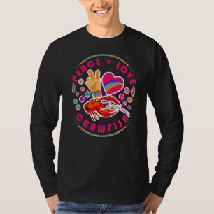 Camiseta Lobster Peace Love Crawfish Shelter Animal Crab