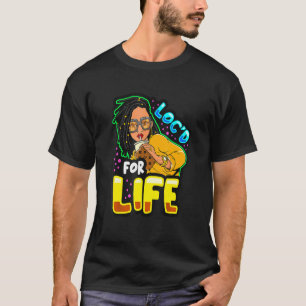 Camiseta Loc For Life Locs Black Queen Dreadlocks Women G