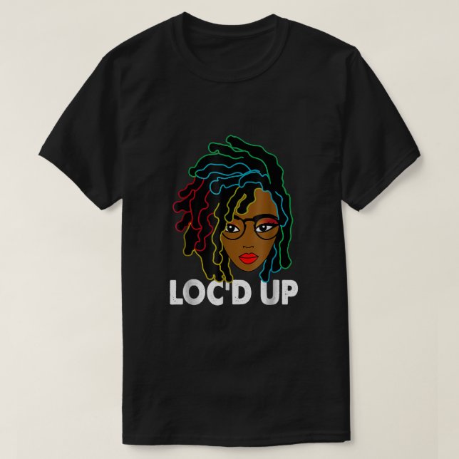Camiseta Loc Locs Hair Black History Mono Para Mujeres Chic (Diseño del anverso)
