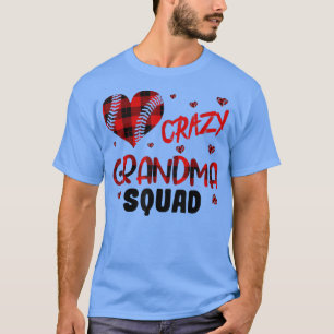 Camiseta Loca Abuela Escuadrón Funny Abuela del Corazón del
