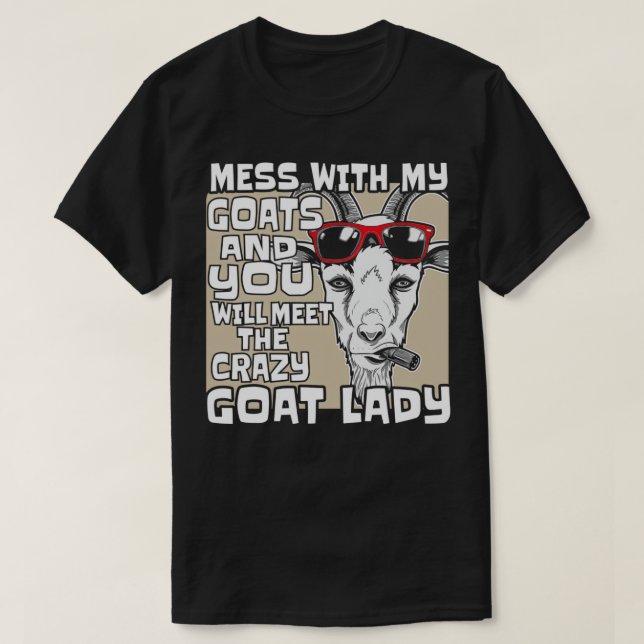 Camiseta Loca Chica de cabras diciendo mujeres (Diseño del anverso)