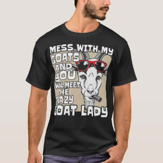 Camiseta Loca Chica de cabras diciendo mujeres