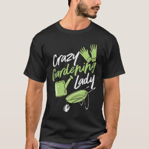 Camiseta Loca Dama de Jardinería Cute Raised Gardening Mom