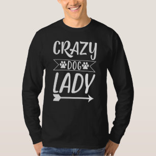 Camiseta Loca Dama de Perro Paws Los Cachorros Adoptan Resc
