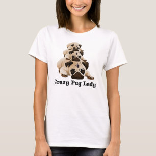 Camiseta Loca dama de Pug