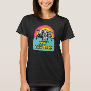 Camiseta Loca Dama De Vaca Divertida Por Las Ganaderas