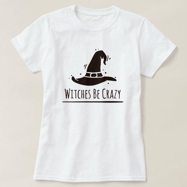 Camiseta Loca de Brujas de Halloween (Diseño del anverso)