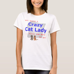 Camiseta loca de la señora del gato