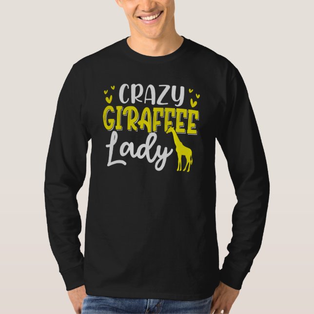 Camiseta Loca Giraffe Lady Funny Giraffe Lover (Anverso)