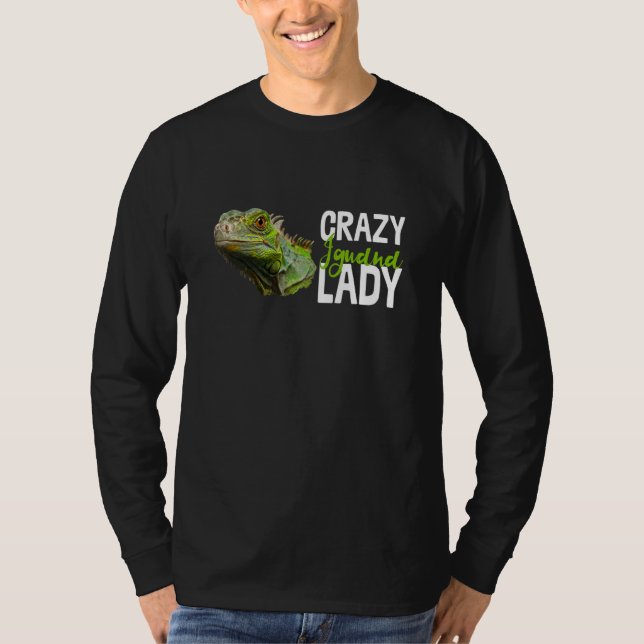 Camiseta Loca Iguana Lady Reptile Lizard Novedad Animal (Anverso)