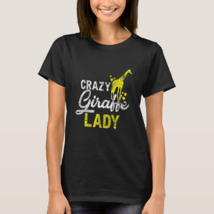Camiseta Loca jirafa Lady Vintage Zoo Keeper Chicas