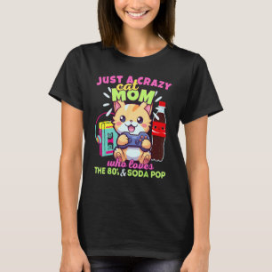 Camiseta Loca Madre de Gatos Que Ama Juegos Refresco y Los