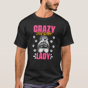 Camiseta Loca Perra De Perro Animal Sentando Humor Para Una