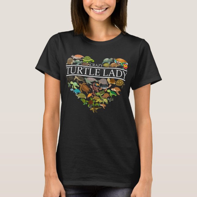 Camiseta Loca tortuga, corazón aholístico (Anverso)