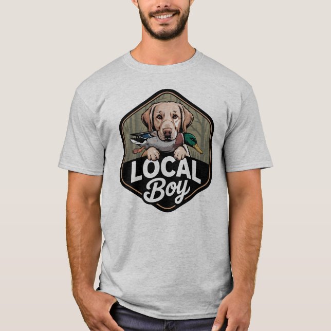 Camiseta Local Boy Hunting Dog Southern Country-  Labrador  (Anverso)