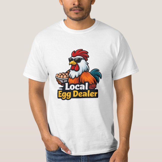 Camiseta Local egg dealer, gansta, roster. (Anverso)