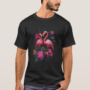 Camiseta Localizadoras de flamencos rosados tropicales Hawa