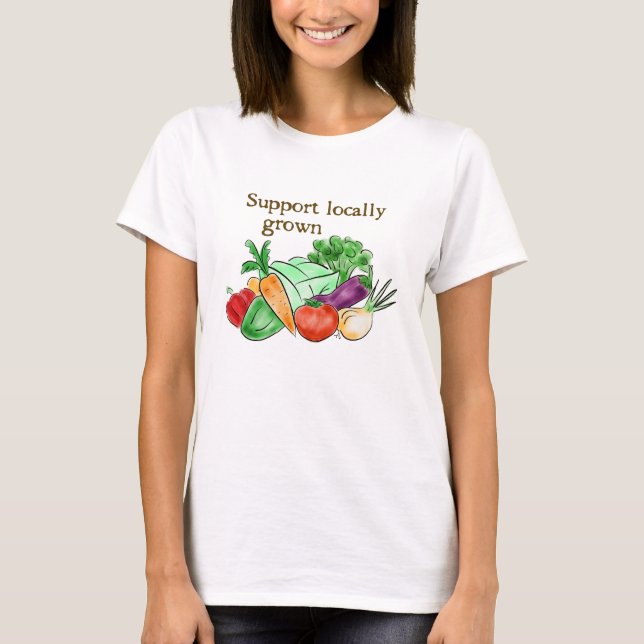 Camiseta Locally Grown Veggies t-shirt (Anverso)